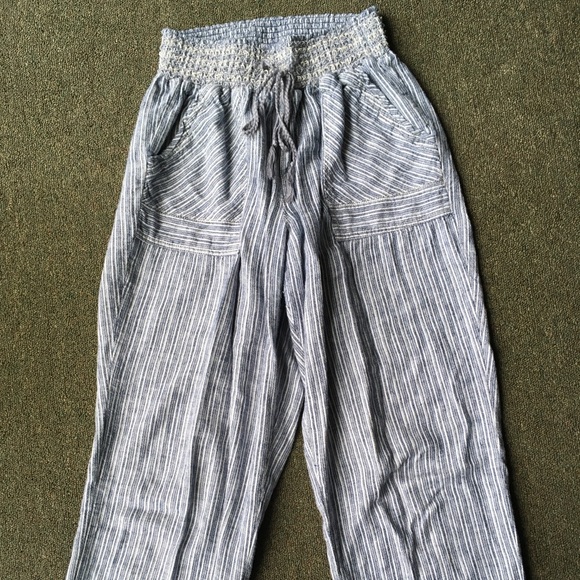 Westbound Pants - Westbound Striped Beach Pants- L